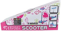 3-Rad Kinderroller verstellbarer Lenker Abec 7 rosa Aluminium