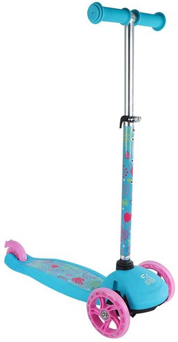 3-Rad Kinderroller verstellbarer Lenker Abec 7 rosa Aluminium-2