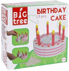 Big Tree verjaardagstaart hout 13delig 15cm