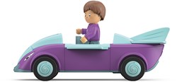 Toddys by siku 0114, Jim Jumpy, 3-teiliges Spielzeugauto, Zusammensteckbar, Inkl. beweglicher Spielfigur, Hochwertiger Rückziehmotor, Lila/Türkis, Ab 18 Monaten
