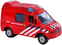 Véhicule de pompier die-cast à rétrofriction 8 cm bleu-2