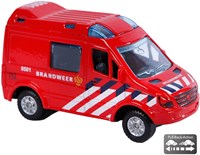Véhicule de pompier die-cast à rétrofriction 8 cm bleu-3