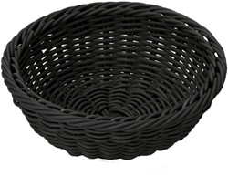 Saleen Korb-Schale, Gastrotauglich, Rund, Durchmesser: 23 cm, Kunststofffaser, Schwarz, 02010319101