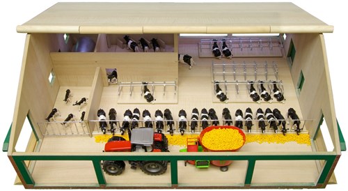 Kids GLOBE Kuhstall Bauernhof Spielzeug Holz Maßstab 1-32 Kühe