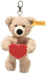Steiff pluche Pendant Fynn Teddy bear – Love, beige - 12 cm