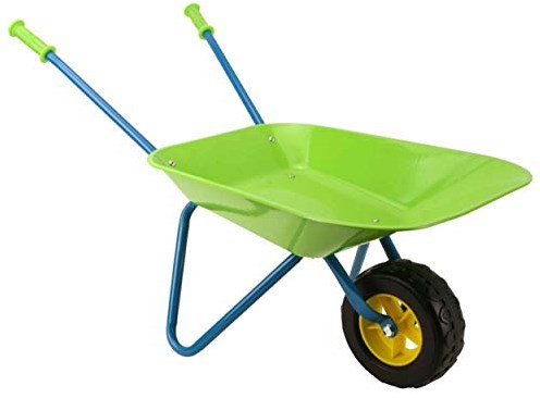 Alert Schubkarre Metall Outdoor-Spielzeug grün-blau für Kinder 78 cm