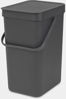 Brabantia Abfalleimer Sort & Go 12L grau - Mülleimer für Mülltrennung-2