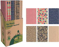 Design Group papier cadeau Kraft imprimé 70x200cm durable