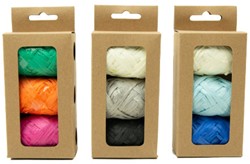 Design Group 3 boules curling ruban rafia cul. RB-08125