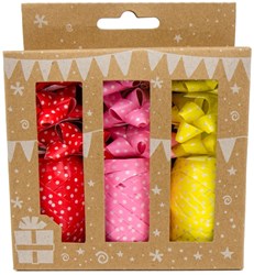 Ruban à friser à 3 boules Design Group + nœud 9 étoiles RB-09527-LS