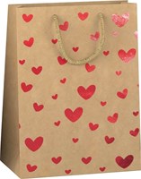 Design Group sac cadeau papier kraft cœur emballage cadeau