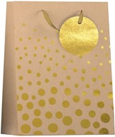 Design Group sac cadeau papier Kraft moyen hot stamp festif