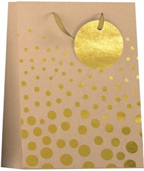 Design Group Papieren cadeau tas M Kraft hot stamp