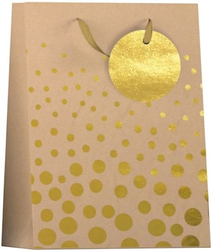 Design Group sac cadeau papier Kraft moyen hot stamp festif