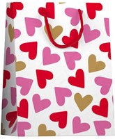 Design Group sac cadeau papier M Hearts - sac cadeau en papier