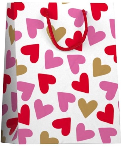 Design Group sac cadeau papier M Hearts - sac cadeau en papier