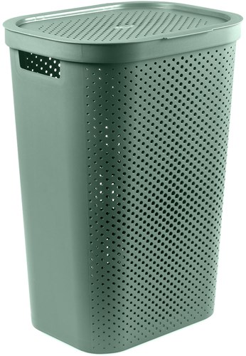 Curver Infinity wasbox dots 60L - groen