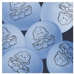 Haza Ballons Junge Blau 6 Stück Babyshower Dekoration