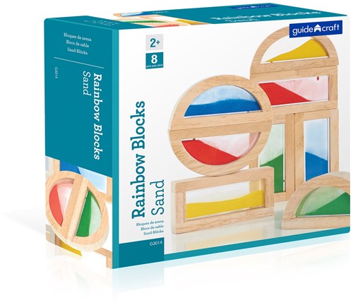 Guidecraft blocs arc-en-ciel - jouet en bois avec sable et couleur-3