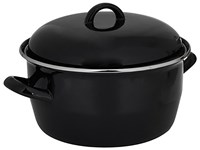 Svenska Living Fritteuse Emaille 24 cm mit Korb - schwarz - Fritteuse-3