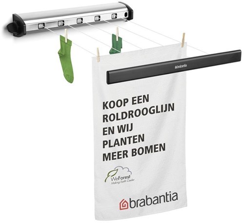 Brabantia Wäschespinne Wäscheleine 22 Meter matt Stahl platzsparend-3