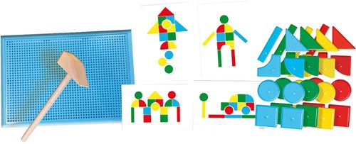 Ses Hamertje Tik Montessori Spielzeug - Originalset mit Grundformen-3