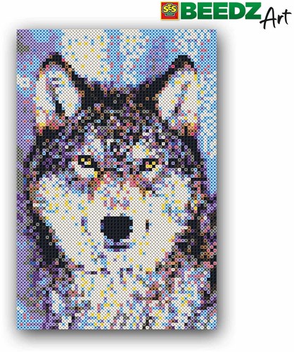 SES BEEDZ ART: Strijkkralen Wolf-2