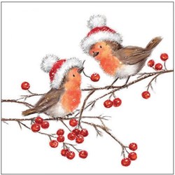 Ambiente Servietten Weihnachtsdeko Christmas Robins 33cm Papier