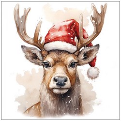 Ambiente Servetten Deer with hat 33cm
