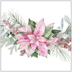 Ambiente Servietten Weihnachtsdeko Pink Poinsettia 33cm 20 Stück