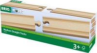 Brio gerade Schienen mittellang - Eisenbahn Erweiterungsset 33335-3