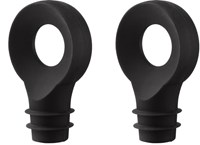 Vacu Vin bouchons à vin noir lot de 2 - accessoire vin caoutchouc