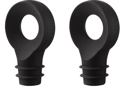 Vacu Vin bouchons à vin noir lot de 2 - accessoire vin caoutchouc