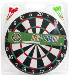 Kidsfun Dartbord 41 cm. met 6 dartpijlen 4736