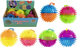 Kidsfun 6 bal met spikes en licht 12 cm. 4339