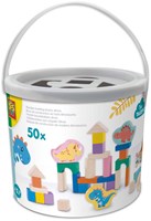 SES Houten Bouwblokken Dino's, 50st.