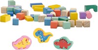 SES Houten Bouwblokken Dino's, 50st.-2