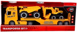 Rapid Wheels Autotransporter bouwvoertuigen met licht en geluid en frictie