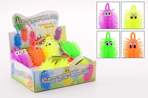 24 jouets amusants chenille de 12 cm avec lumière 24252