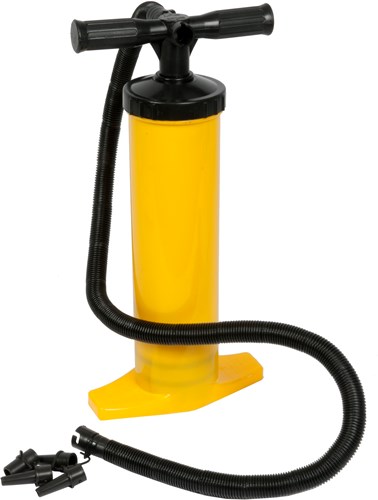 Pompe à main double action noire - gonfleur pour piscine et matelas