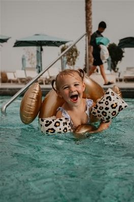 Schwimmflügel Beige Leopard 0-2 Jahre-3
