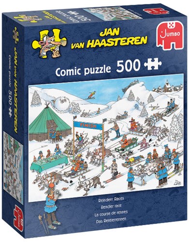 Jumbo Puzzle Jan van Haasteren Rentier Rennen 500 Teile Cartoon