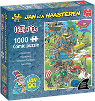 Jumbo Puzzle Oldtimer Pakketstress 1000 Teile Cartoon Legespiel