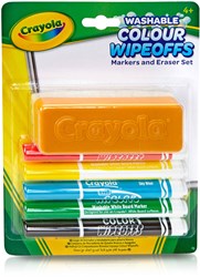 Crayola Dry Wipeoffs Stiften met Wisser, 5st.