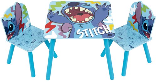 Lobbes Kindertisch und Stühle Set Holz Lilo & Stitch blau dekorativ