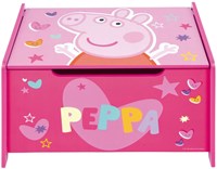 Lobbes Holz Spielzeugkiste Peppa Pig rosa Kinderbank Aufbewahrungsbox