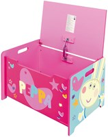 Lobbes Holz Spielzeugkiste Peppa Pig rosa Kinderbank Aufbewahrungsbox-3