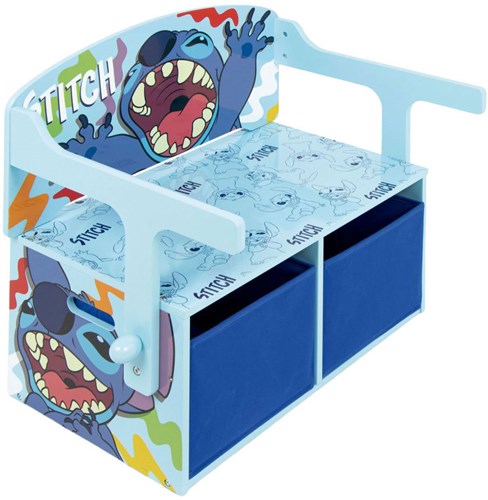 Lobbes Holz-Spielzeugbank 3-in-1 Stitch mit Stauraum und Schreibtisch-2