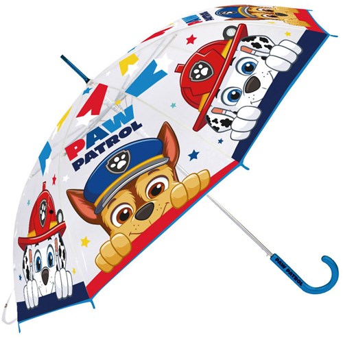 Lobbes Regenschirm Paw Patrol transparent - Kinder Regenschutz Schirm-2