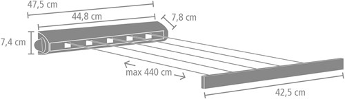 Brabantia Wäschespinne Wäscheleine 22 Meter matt Stahl platzsparend-2